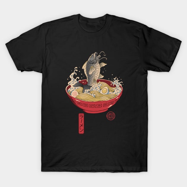 Fish Ramen T-Shirt by Vincent Trinidad Art